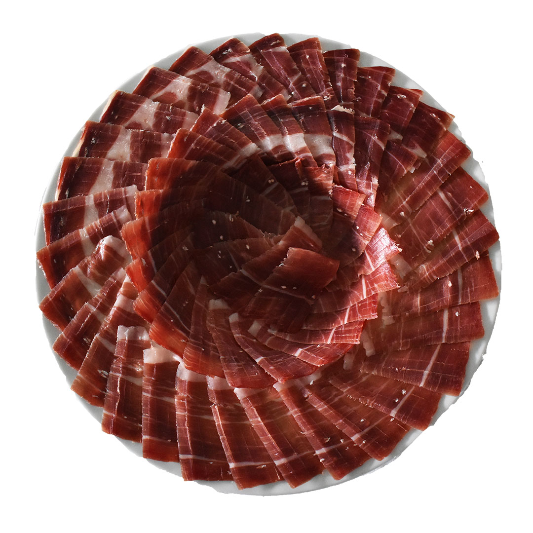Jamón-ibérico-de-Jabugo-loncheado-a-cuchillo-Jamones Carvajal
