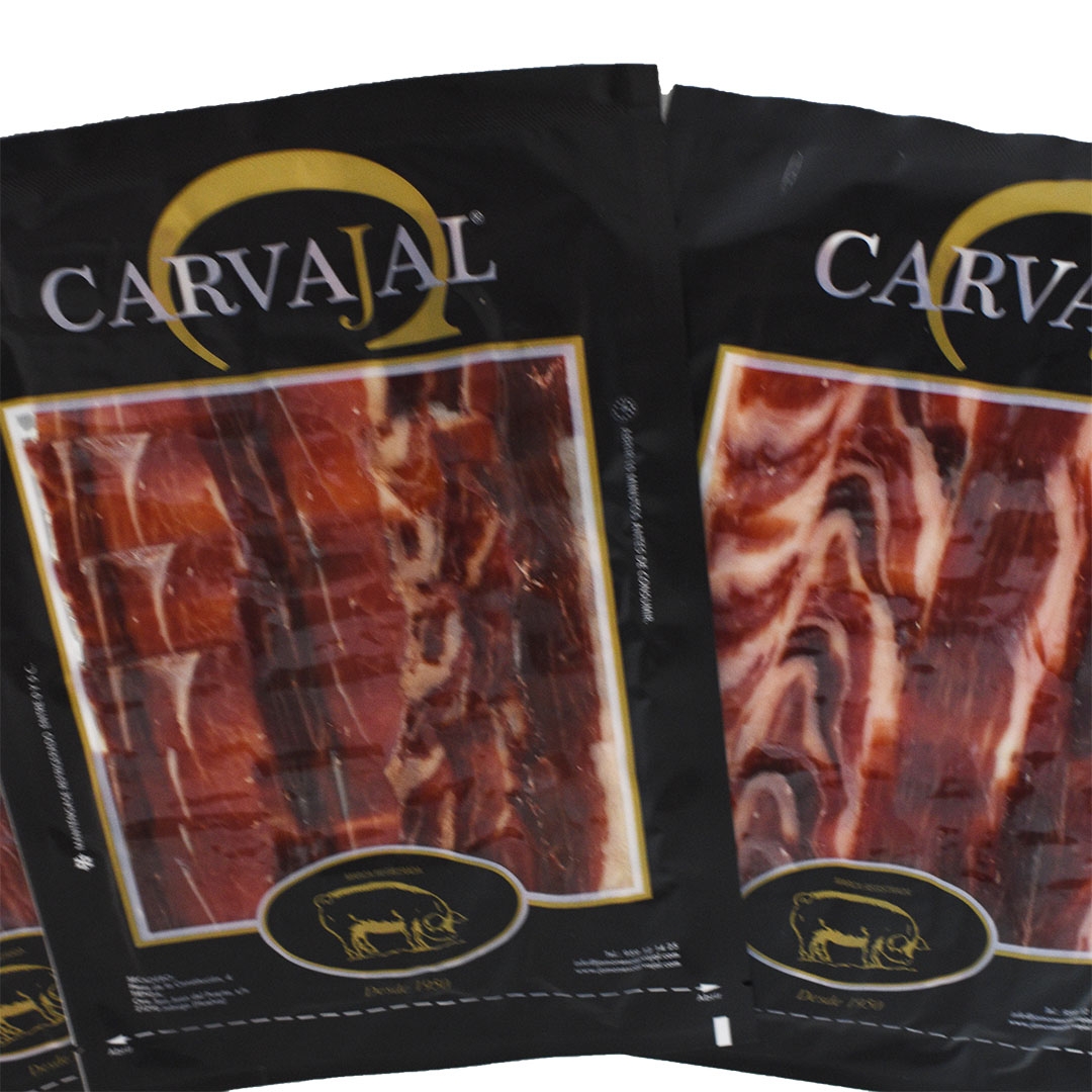 Jamón-5 Estrellas-cortado-a-cuchillo-de-Jamones Carvajal-Jabugo