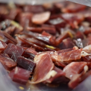 Taquitos de Jamón ibérico cebo de camp. _Jamones Carvajal en Jabugo. 