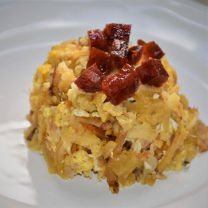patatas fritas-con-chorizo-ibérico-fresco-de-Jamones Carvajal