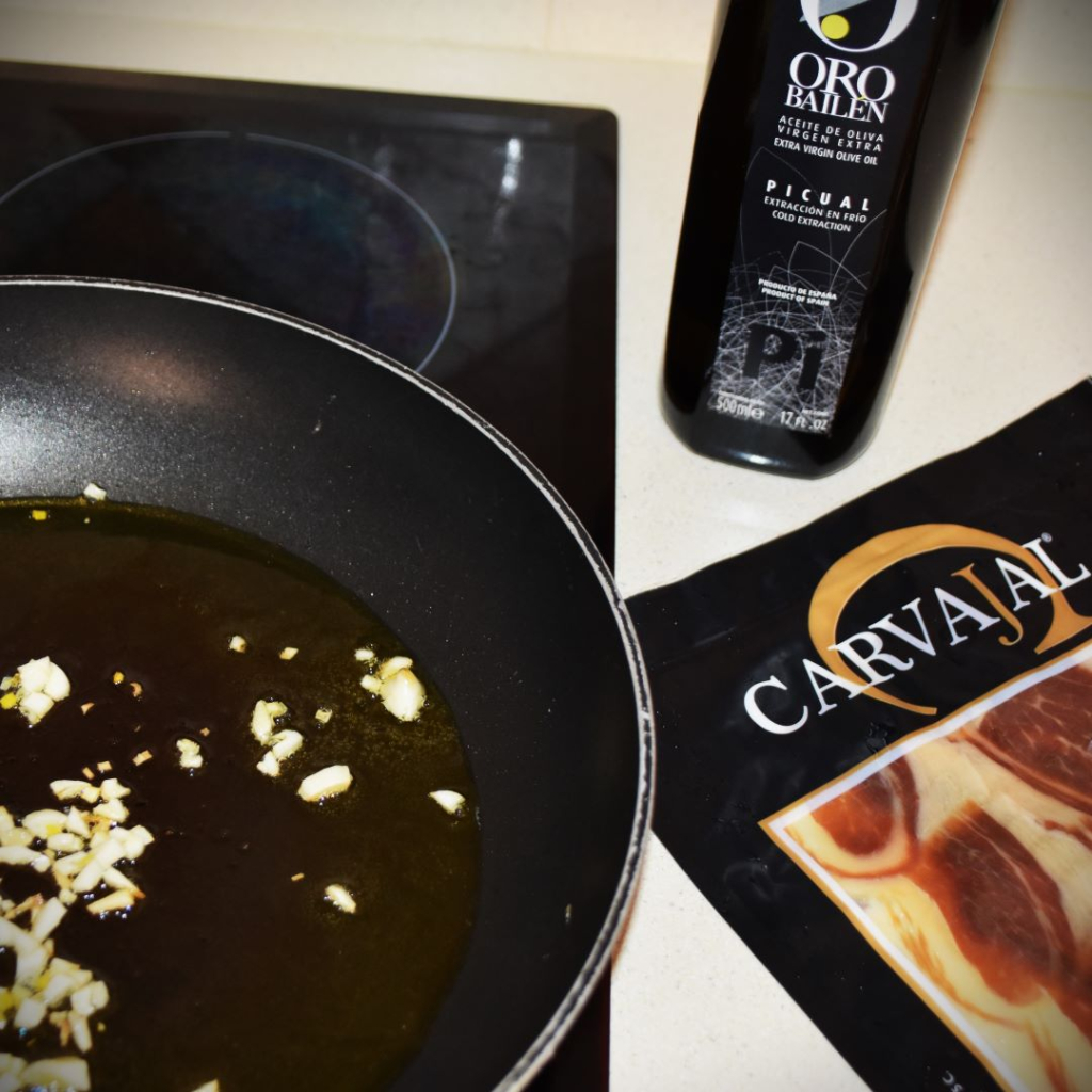 espaguetis-con-jamón-ibérico-de-Jabugo-Jamones Carvajal