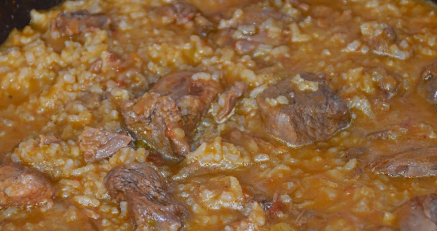 Arroz caldoso con magro ibérico de Jamones Carvajal