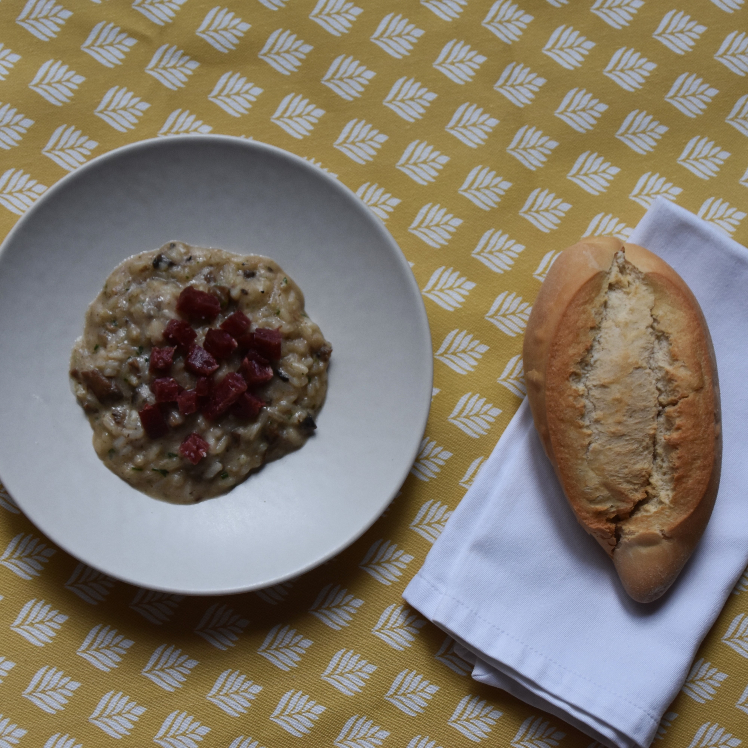 RISOTTO DE SALCHICHÓN Y SETAS